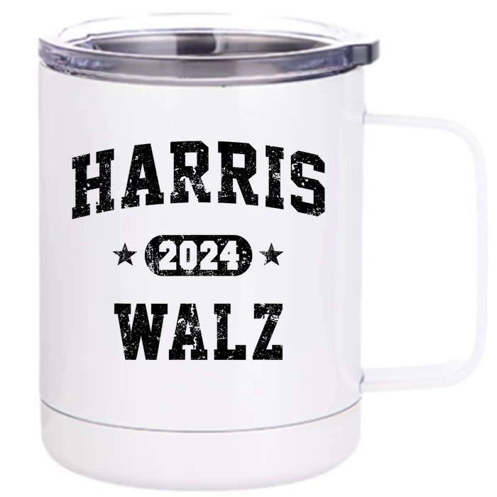 Harris Waltz 2024 Team Harris Walz 2024 Front & Back 12oz Stainless Steel Tumbler Cup