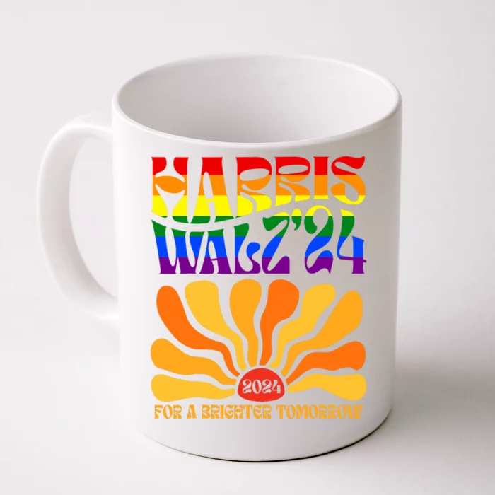 Harris Waltz 2024 For A Brighter Tomorrow Boho Aesthetic Front & Back Coffee Mug