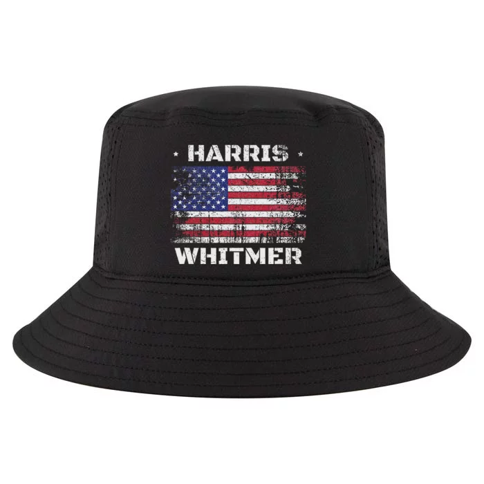 Harris Whitmer 2024 Distressed Us Flag Election President Cool Comfort Performance Bucket Hat