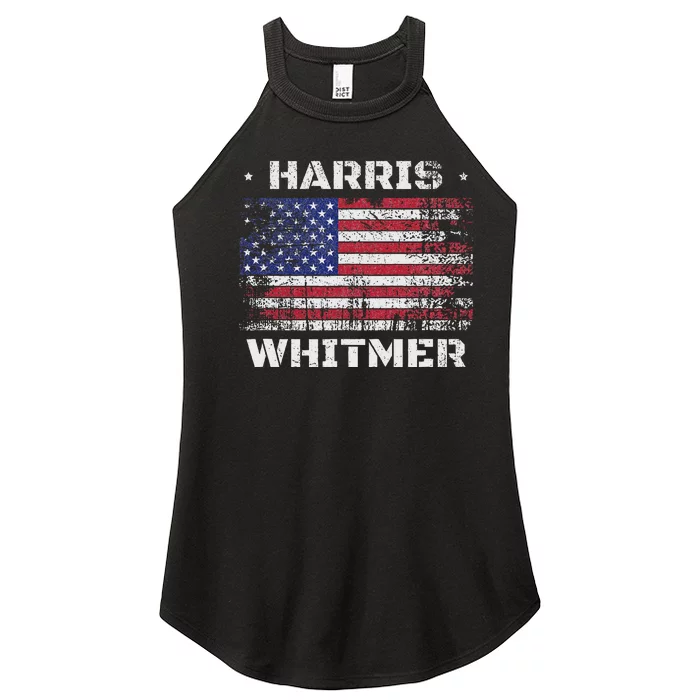 Harris Whitmer 2024 Distressed Us Flag Election President Women’s Perfect Tri Rocker Tank