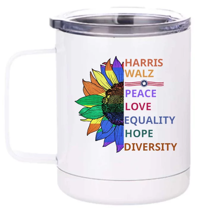 Harris Waltz 2024 Usa Harris Walz 2024 Front & Back 12oz Stainless Steel Tumbler Cup