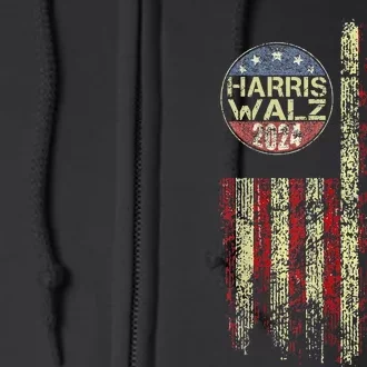 Harris Waltz 2024 Election Kamala Harris Tim Waltz 2024 Gift Full Zip Hoodie