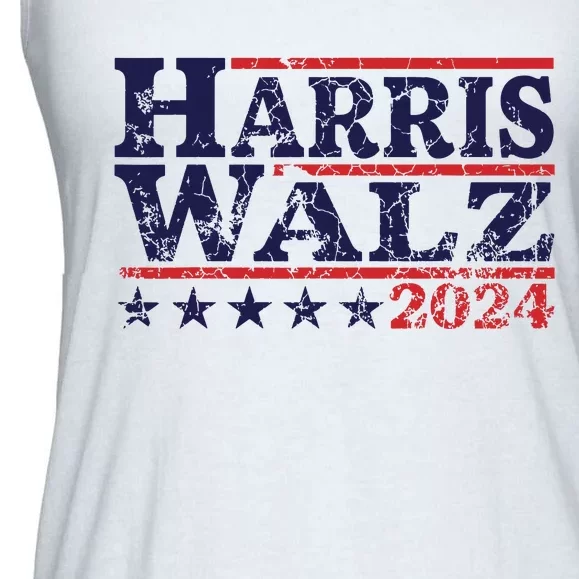 Harris Waltz 2024 Election Kamala Harris Tim Waltz 2024 Ladies Essential Flowy Tank