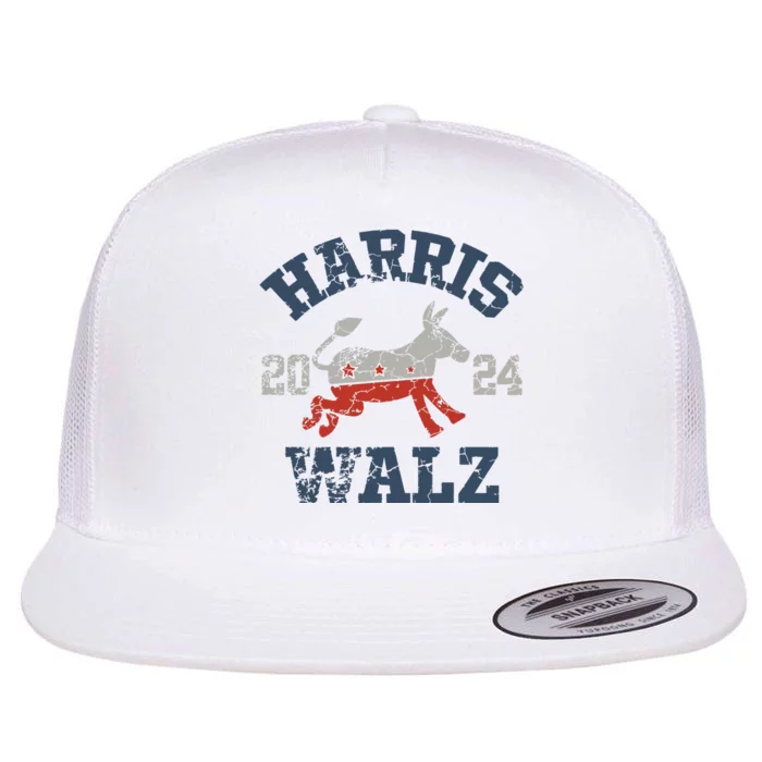 Harris Waltz 2024 Election Kamala Harris Tim Waltz 2024 Flat Bill Trucker Hat