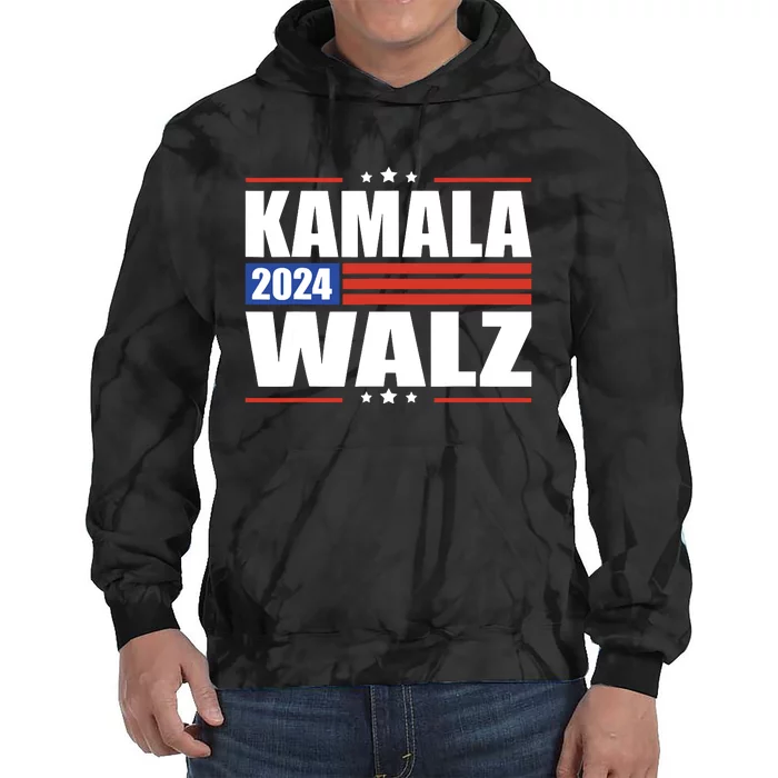 Harris Waltz 2024 Kamala Harris Tim Waltz 2024 Tie Dye Hoodie