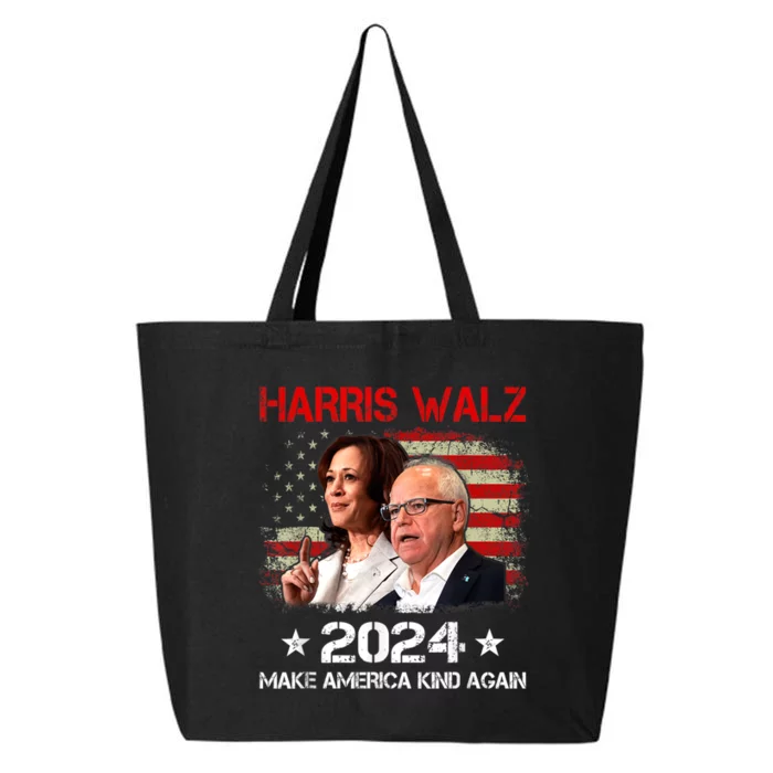 Harris Walz 2024 Make America Kind Again Harris Waltz Quote 25L Jumbo Tote