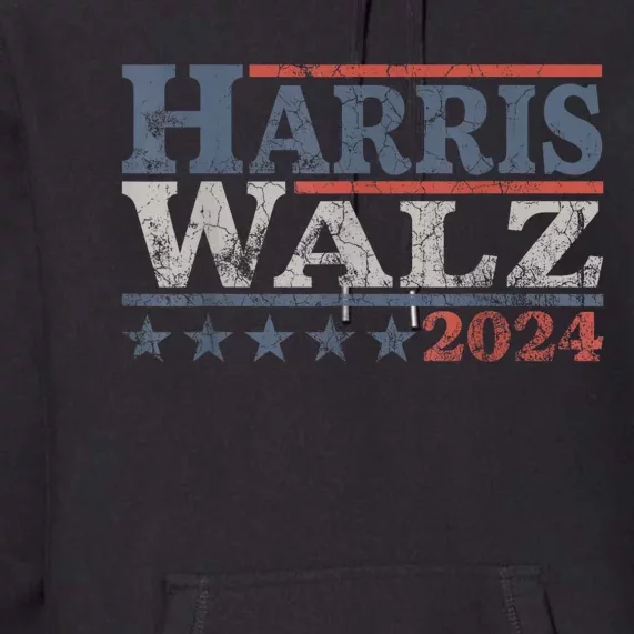 Harris Waltz 2024 Election Kamala Harris Tim Waltz Premium Hoodie