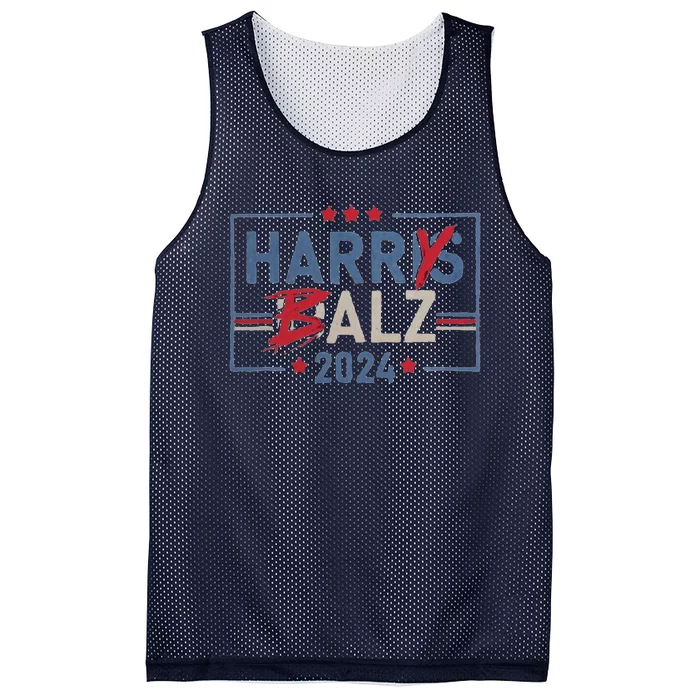 Harris Walz 24 Harry Balz 2024 Meme Democratics Vote Mesh Reversible Basketball Jersey Tank