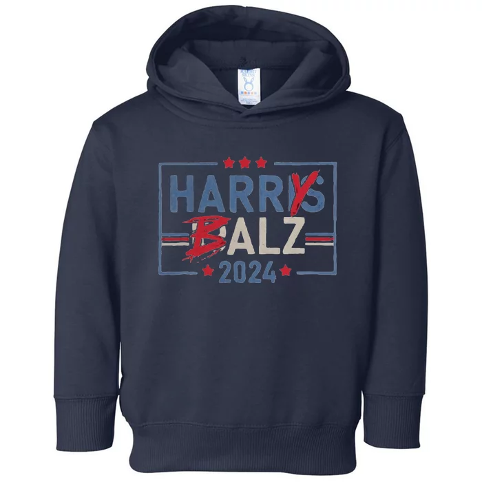 Harris Walz 24 Harry Balz 2024 Meme Democratics Vote Toddler Hoodie