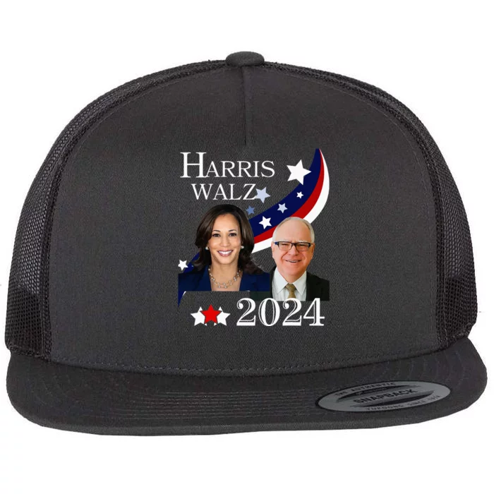 Harris Walz 2024 Presidential Election Campaign Kamala Flat Bill Trucker Hat