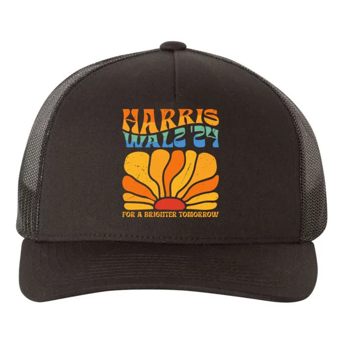 Harris Waltz 2024 For A Brighter Tomorrow Boho Aesthetic Yupoong Adult 5-Panel Trucker Hat