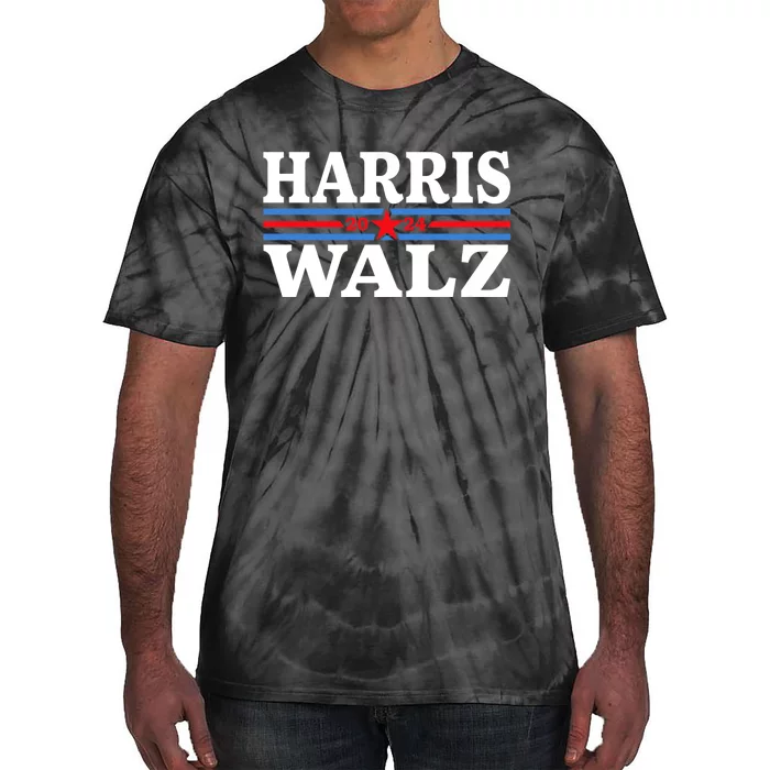 Harris Walz 2024 For President Patriotic Kamala Waltz Tie-Dye T-Shirt