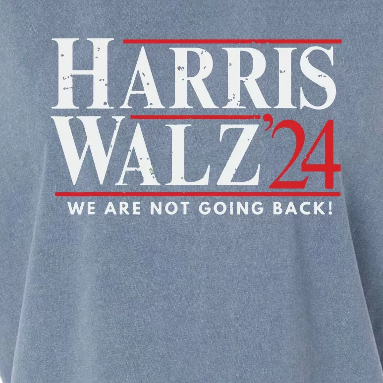 Harris Walz 2024 We Are Not Going Back Garment-Dyed Women's Muscle Tee