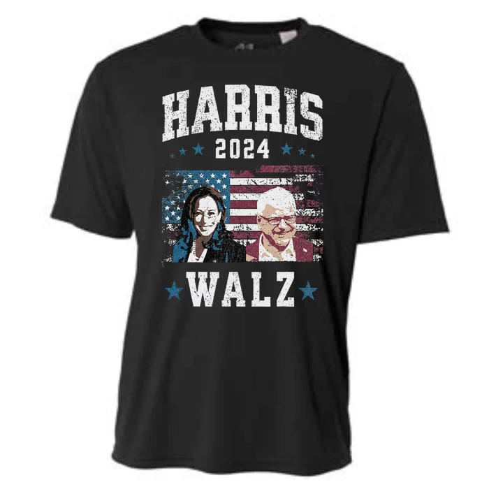 Harris Walz 2024 U.S.A. Presidential Ticket Walz Cooling Performance Crew T-Shirt