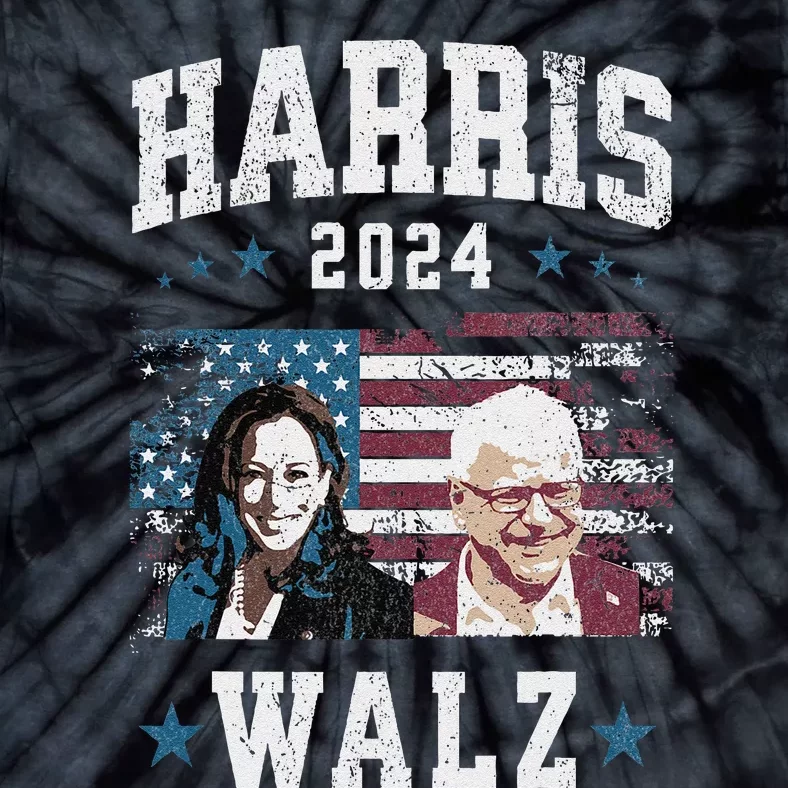 Harris Walz 2024 U.S.A. Presidential Ticket Walz Tie-Dye T-Shirt