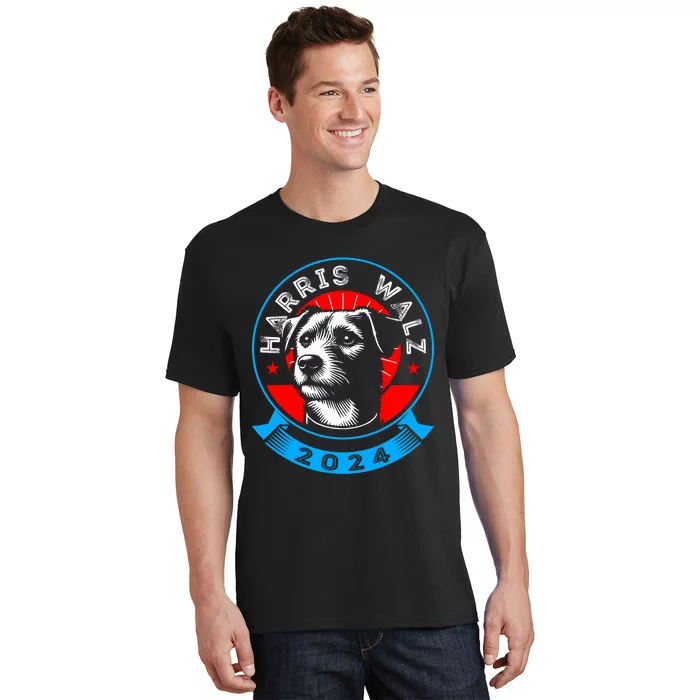 Harris Walz 2024 Funny Dog Election Kamala Harris Tim Walz T-Shirt