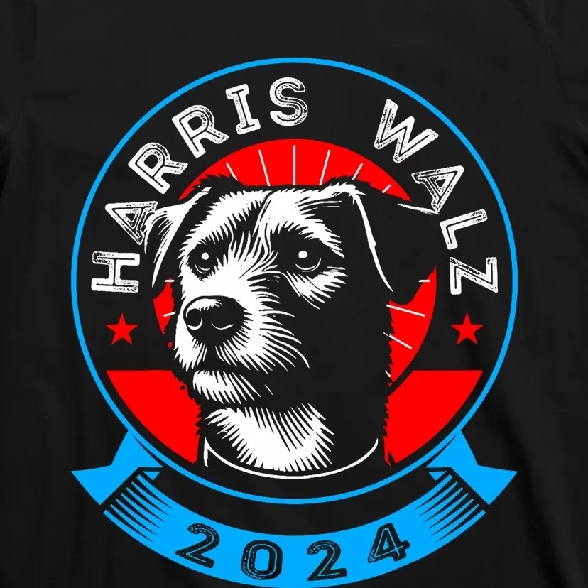 Harris Walz 2024 Funny Dog Election Kamala Harris Tim Walz T-Shirt