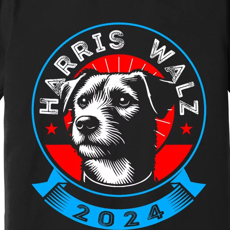 Harris Walz 2024 Funny Dog Election Kamala Harris Tim Walz Premium T-Shirt