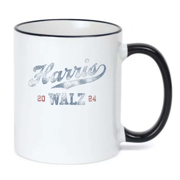 Harris Waltz 2024 Baseball Script Women Harris Waltz 2024 Black Color Changing Mug