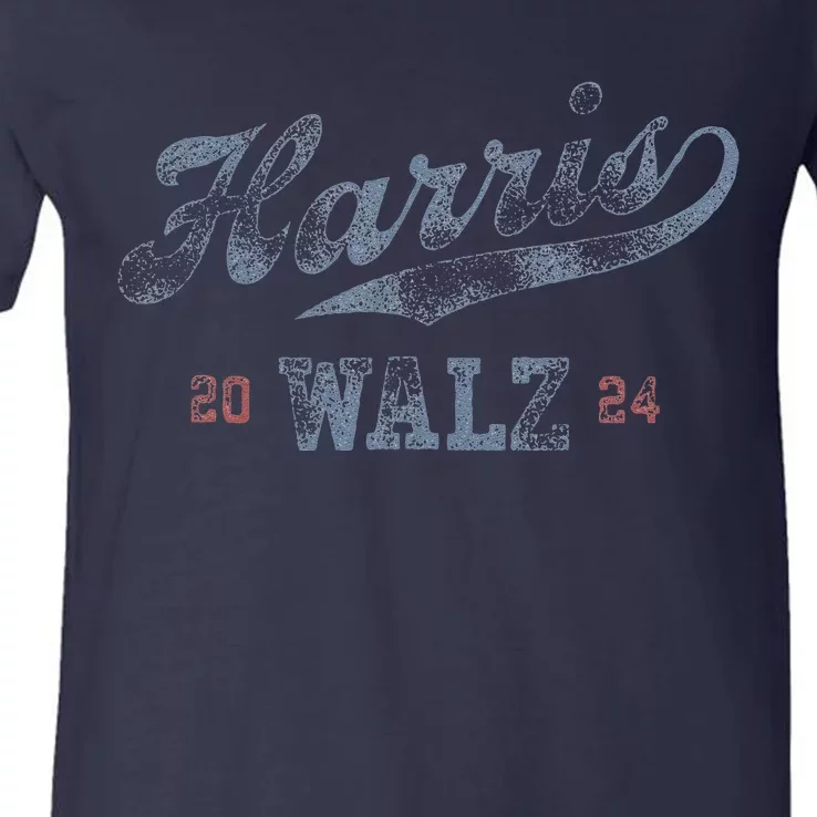 Harris Waltz 2024 Baseball Script Women Harris Waltz 2024 V-Neck T-Shirt