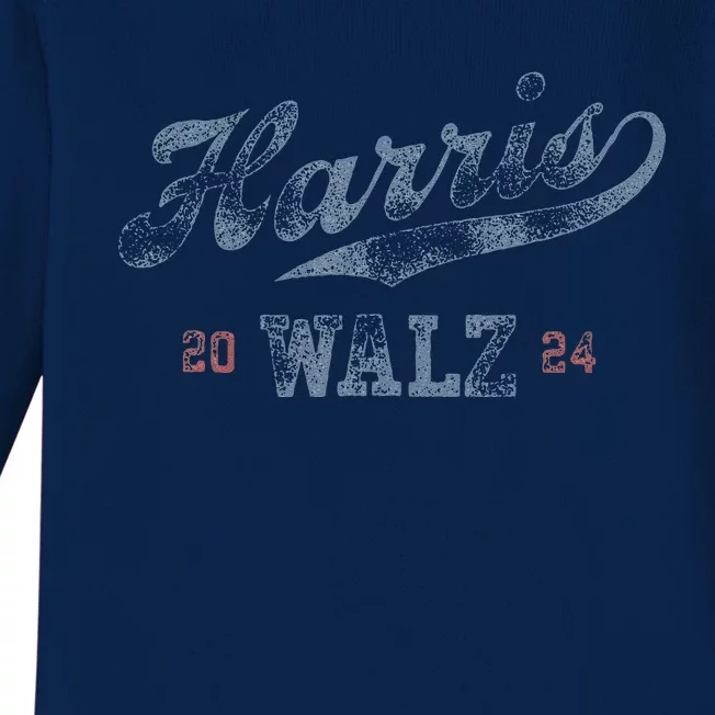 Harris Waltz 2024 Baseball Script Women Harris Waltz 2024 Baby Long Sleeve Bodysuit