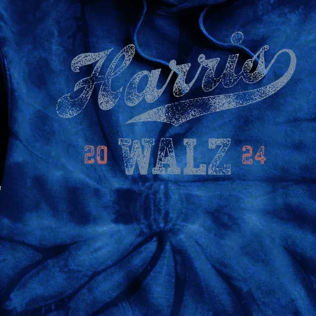 Harris Waltz 2024 Baseball Script Women Harris Waltz 2024 Tie Dye Hoodie