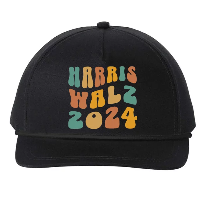 Harris Walz 2024 For President Kamala Harris Democrat Snapback Five-Panel Rope Hat