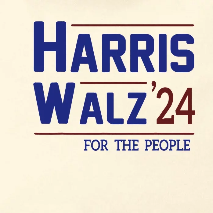 Harris Walz 2024 President American Flag Kamala Harris Waltz Zip Tote Bag