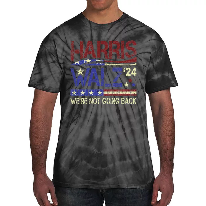 Harris Walz 2024 Kamala Harris 2024 Tim Walz 2024 Usa Flag Tie-Dye T-Shirt