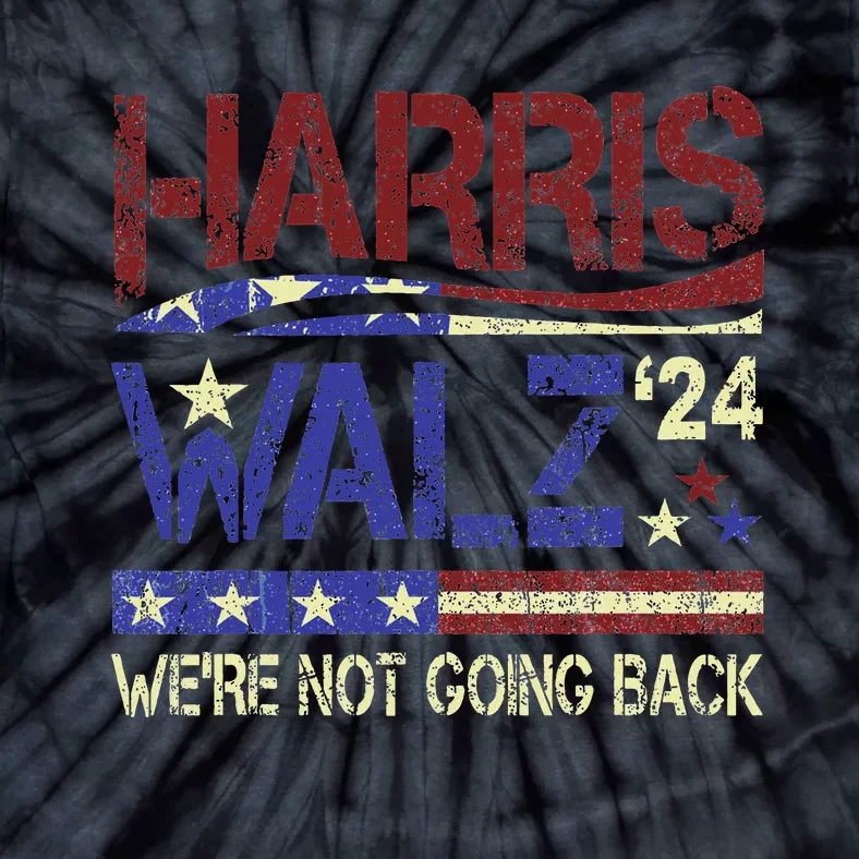 Harris Walz 2024 Kamala Harris 2024 Tim Walz 2024 Usa Flag Tie-Dye T-Shirt