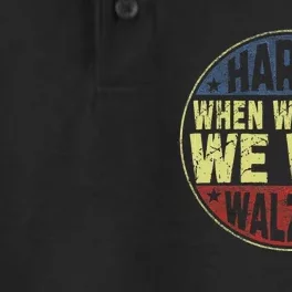 Harris Waltz 2024 When We Fight We Win American Election Dry Zone Grid Performance Polo