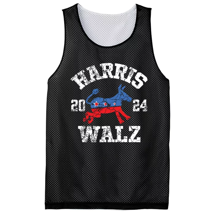 Harris Walz 2024 Election Kamala Harris Tim Waltz 2024 Mesh Reversible Basketball Jersey Tank