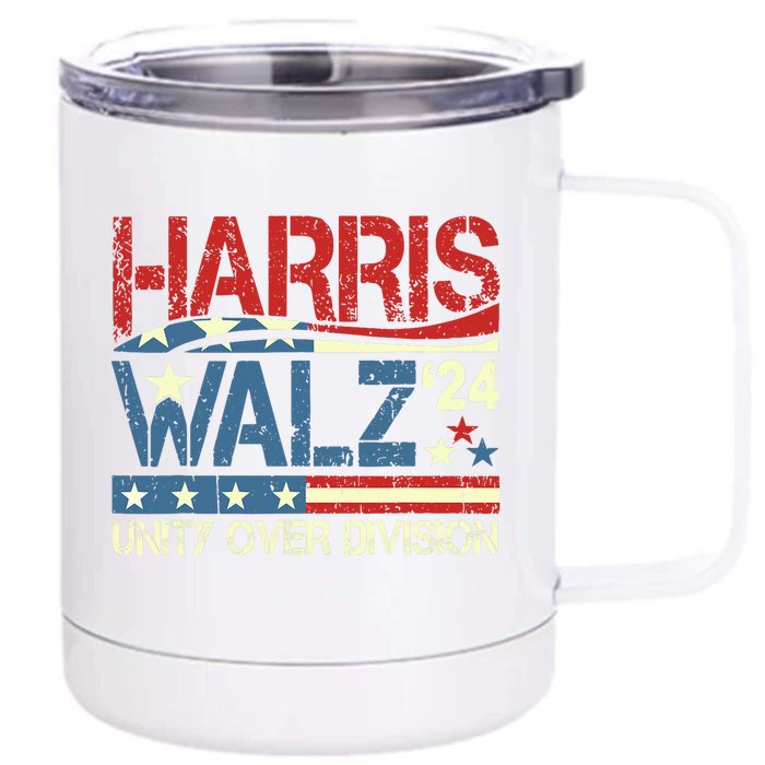 Harris Waltz 2024 Unity Over Division Front & Back 12oz Stainless Steel Tumbler Cup