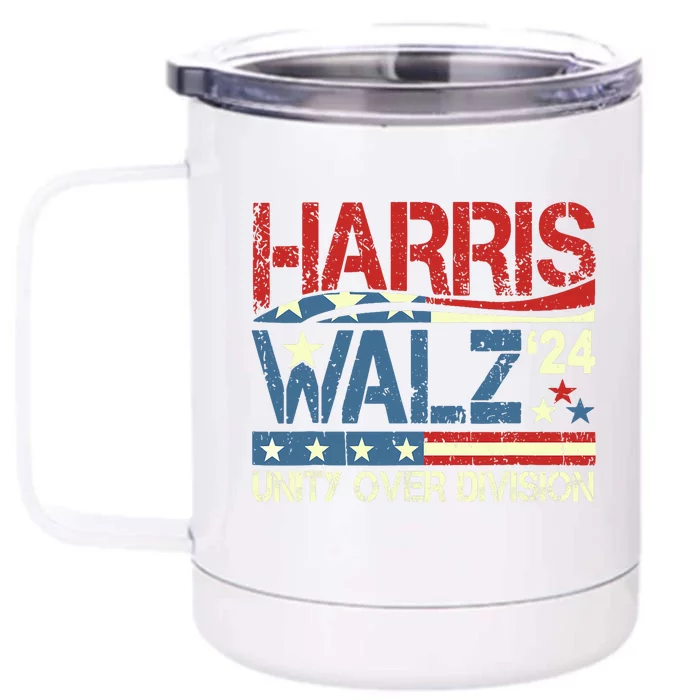 Harris Waltz 2024 Unity Over Division Front & Back 12oz Stainless Steel Tumbler Cup