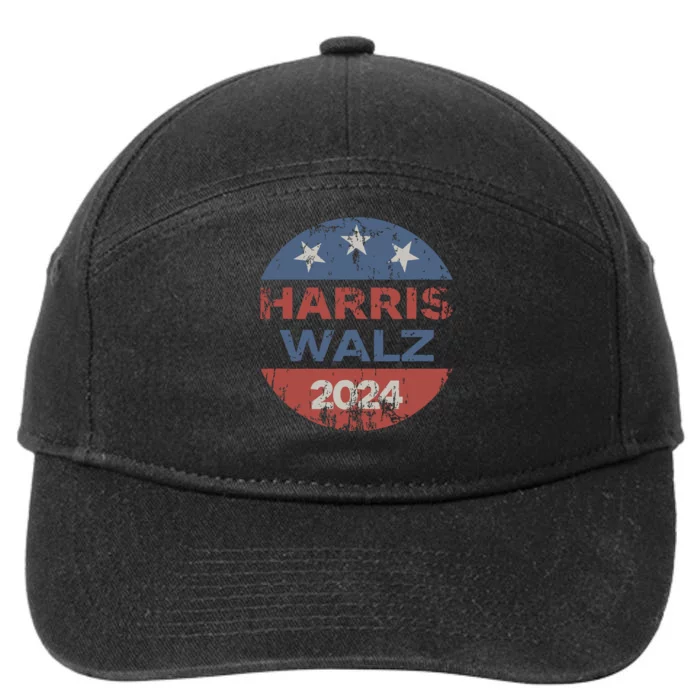 Harris Walz 2024 Election Kamala Harris Tim Waltz 2024 7-Panel Snapback Hat