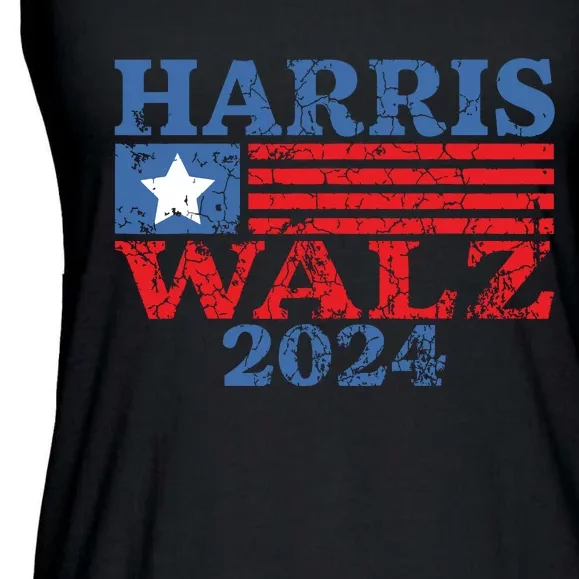 Harris Walz 2024 Election Kamala Harris Tim Waltz 2024 Ladies Essential Flowy Tank