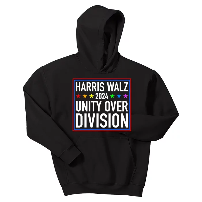 Harris Waltz 2024 Unity Over Division Kids Hoodie