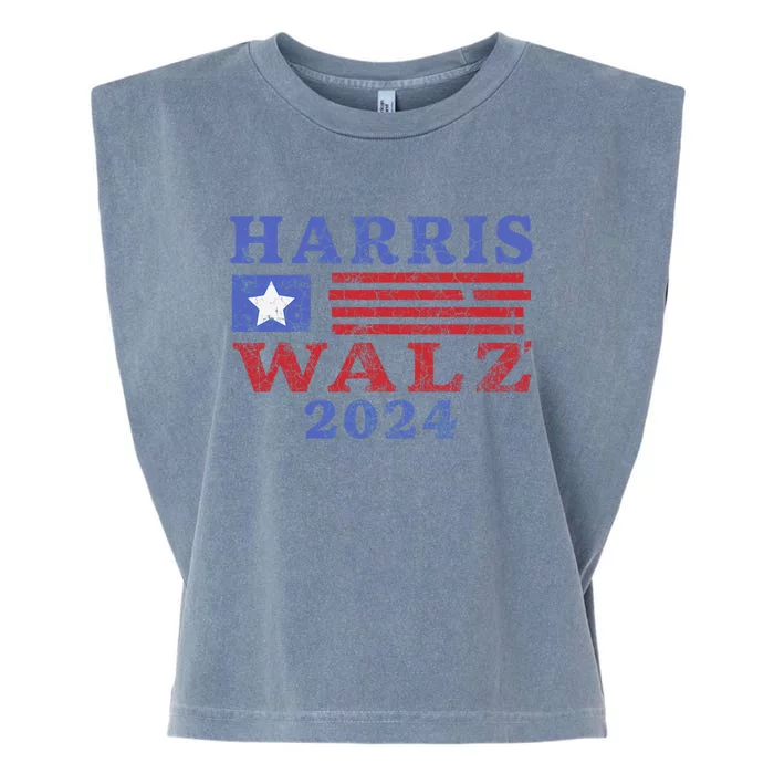 Harris Waltz 2024 Election Kamala Harris Tim Waltz 2024 Garment-Dyed Women's Muscle Tee