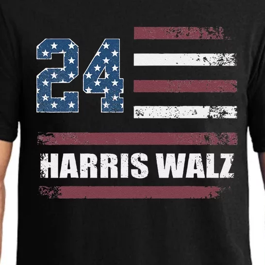 Harris Waltz 2024 Kamala Harris 2024 Tim Waltz 2024 Usa Flag Pajama Set