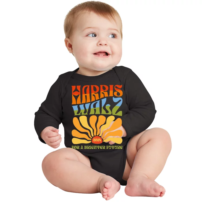 Harris Walz 2024 For A Brighter Future Kamala Harris 2024 Baby Long Sleeve Bodysuit