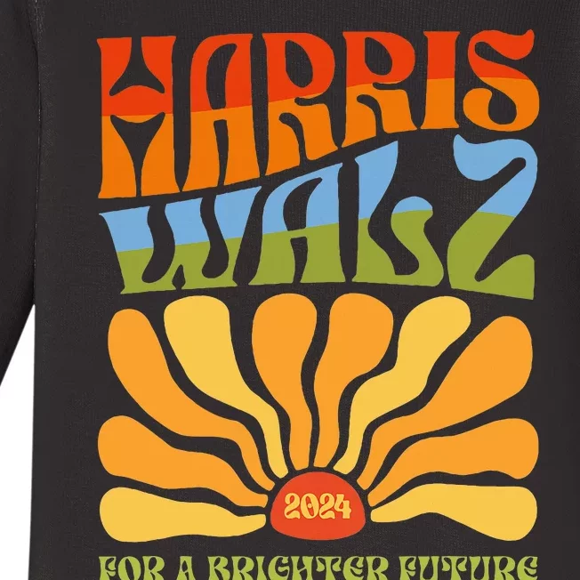 Harris Walz 2024 For A Brighter Future Kamala Harris 2024 Baby Long Sleeve Bodysuit