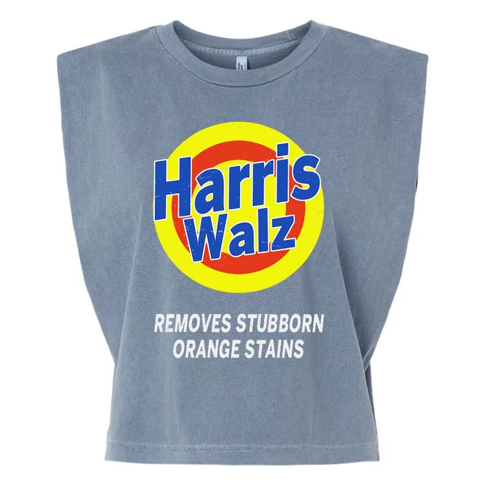 Harris Waltz 2024 Removes Stubborn Orange Stains Humorous Garment-Dyed Women's Muscle Tee