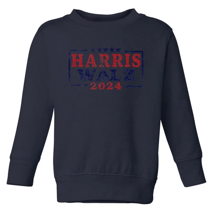 Harris Waltz 2024 Election Kamala Harris Tim Waltz 2024 Toddler Sweatshirt