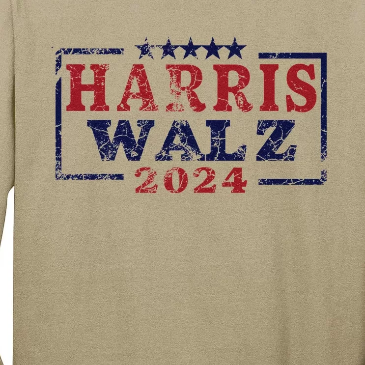 Harris Waltz 2024 Election Kamala Harris Tim Waltz 2024 Tall Long Sleeve T-Shirt