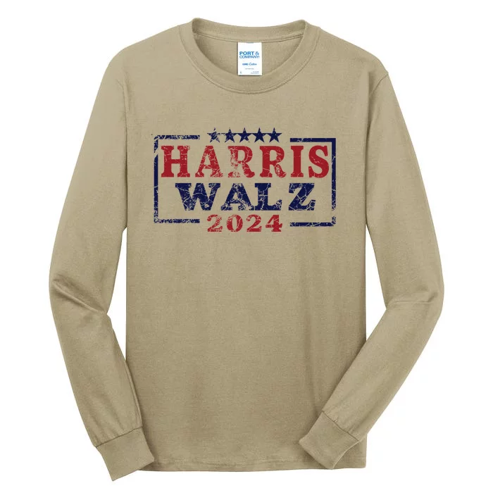 Harris Waltz 2024 Election Kamala Harris Tim Waltz 2024 Tall Long Sleeve T-Shirt