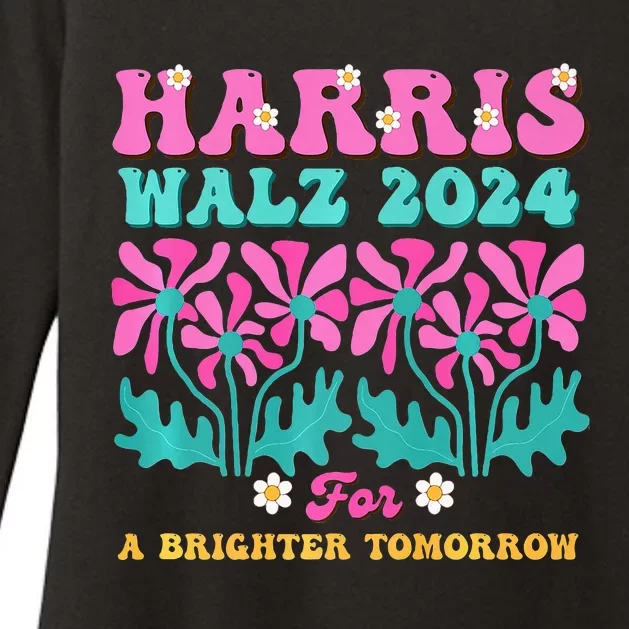 Harris Waltz 2024 For A Brighter Tomorrow Boho Aesthetic Joy Premium Womens CVC Long Sleeve Shirt