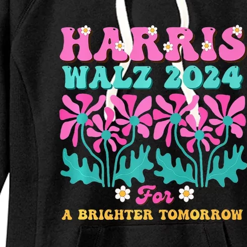 Harris Waltz 2024 For A Brighter Tomorrow Boho Aesthetic Joy Premium Women's Fleece Hoodie