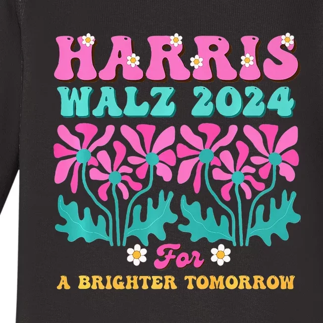 Harris Waltz 2024 For A Brighter Tomorrow Boho Aesthetic Joy Premium Baby Long Sleeve Bodysuit