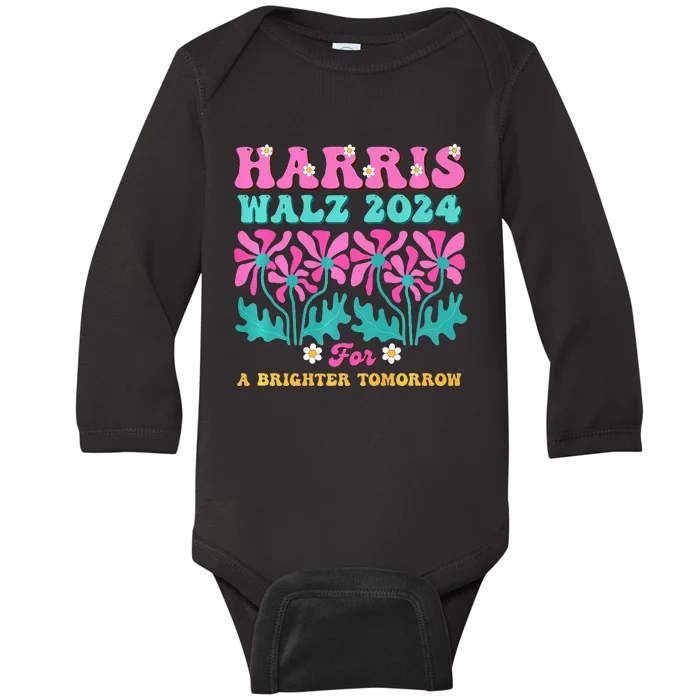 Harris Waltz 2024 For A Brighter Tomorrow Boho Aesthetic Joy Premium Baby Long Sleeve Bodysuit