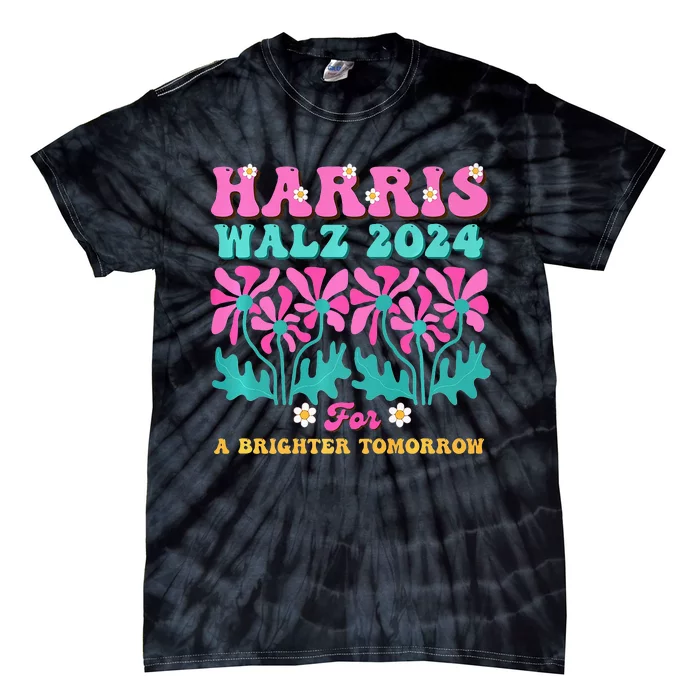 Harris Waltz 2024 For A Brighter Tomorrow Boho Aesthetic Joy Premium Tie-Dye T-Shirt